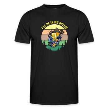 I'm going to be in my office Electricity Profession - Men's Functional T-Shirt - black - Front - AI Model Male 178 dark (178cm)