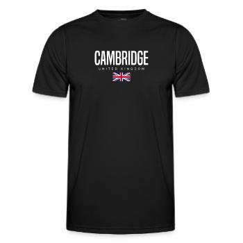 Cambridge Vereinigtes Königreich - Männer Funktions-T-Shirt - Schwarz - Vorne - AI Model Male 178 dark (178cm)