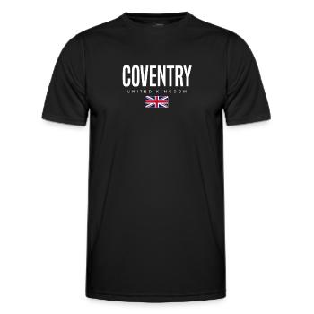 Coventry, United Kingdom - Men's Functional T-Shirt - black - Front - AI Model Male 178 dark (178cm)