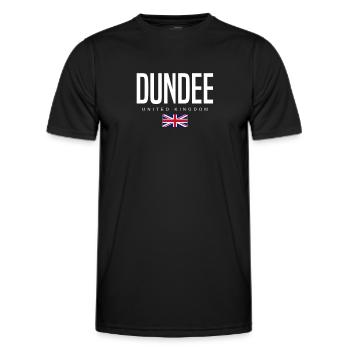 Dundee, United Kingdom - Men's Functional T-Shirt - black - Front - AI Model Male 178 dark (178cm)