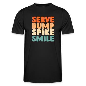 Volley-ball Volley-ball - T-shirt sport Homme - noir - Devant - AI Model Male 178 dark (178cm)