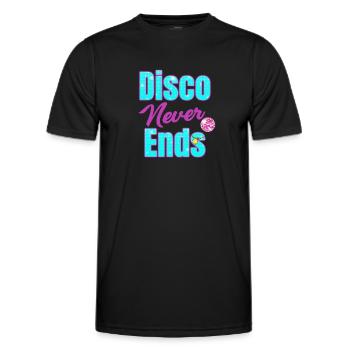 Disco Never Stops Classic Groovy Vintage - Men's Functional T-Shirt - black - Front - AI Model Male 178 dark (178cm)