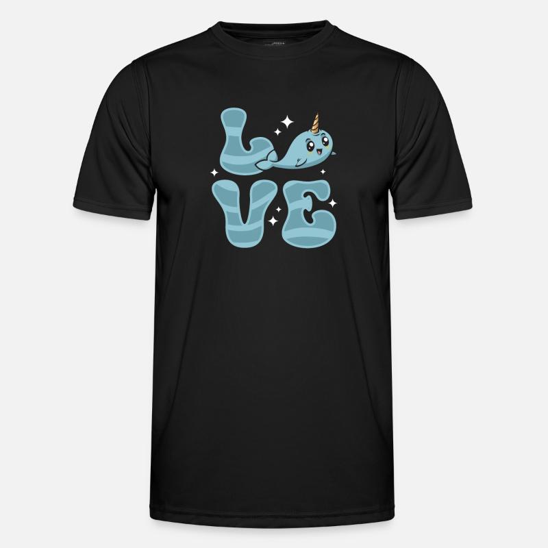 Narwal Einhornwal Männer Funktions-T-Shirt