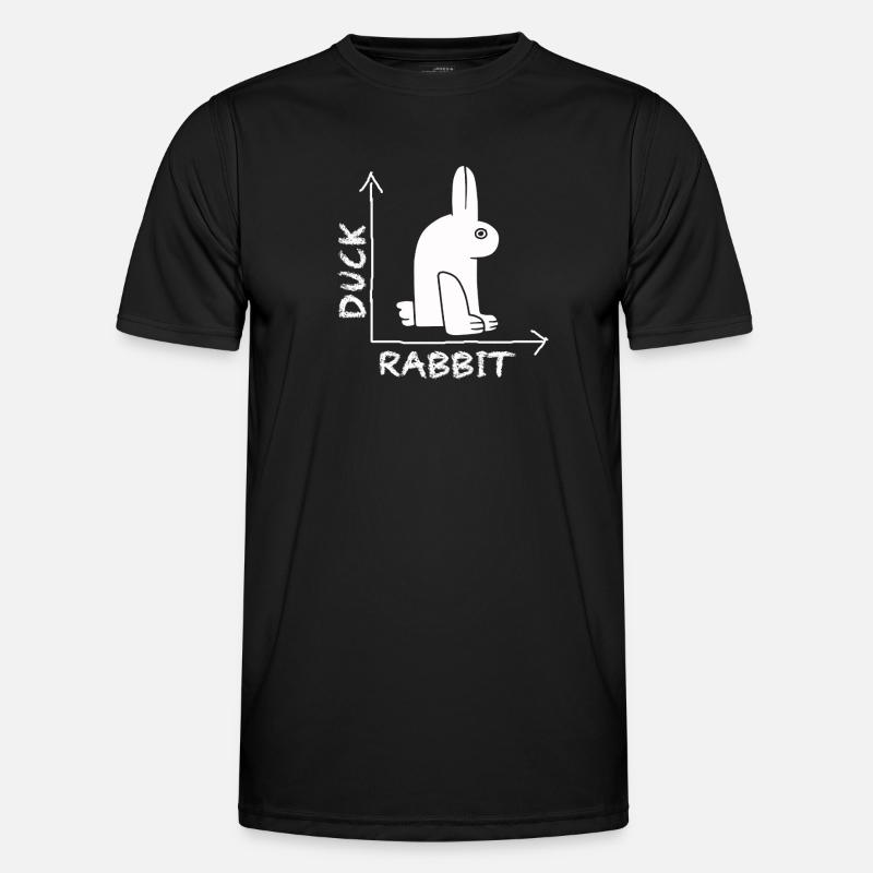 Wittgensteins Rabbit Duck Illusion - Men's Functional T-Shirt - black