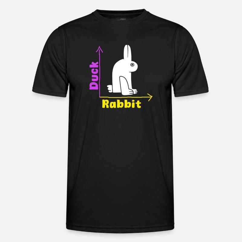 Wittgensteins Rabbit Duck Illusion - Men's Functional T-Shirt - black