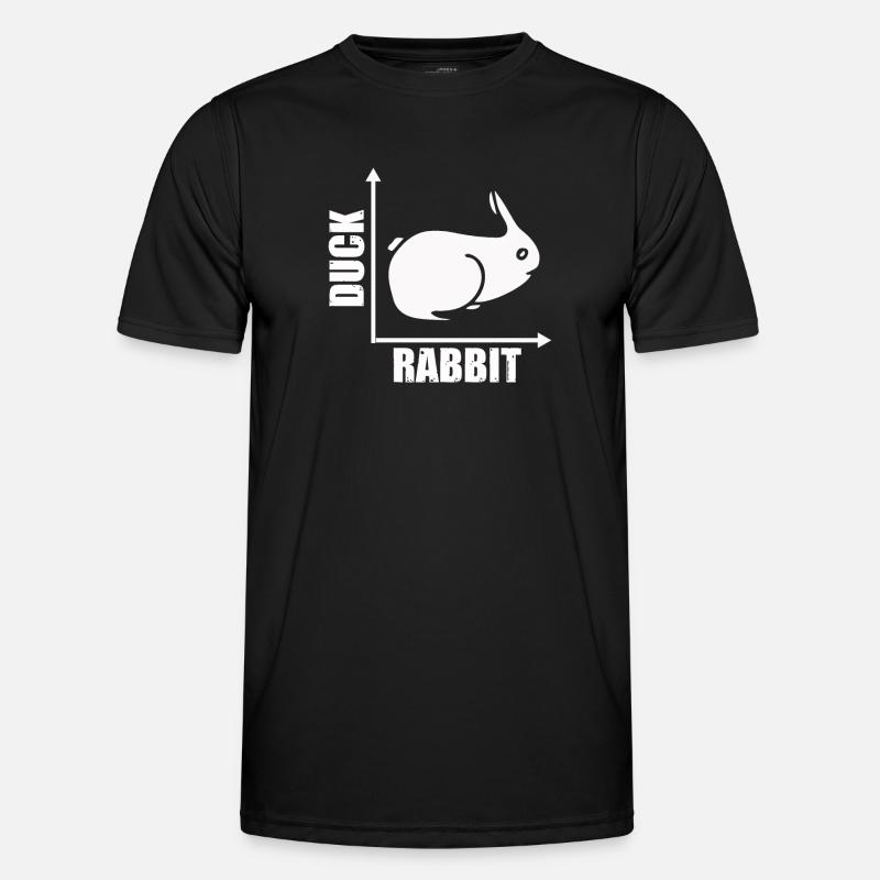 Wittgensteins Rabbit Duck Illusion - Men's Functional T-Shirt - black