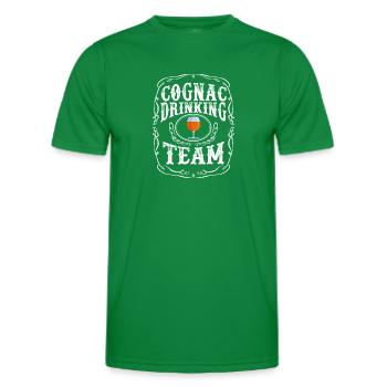 T-shirt de l’équipe de boisson au cognac - Brandy Alcoholic - T-shirt sport Homme - vert - Devant - AI Model Male 178 dark (178cm)