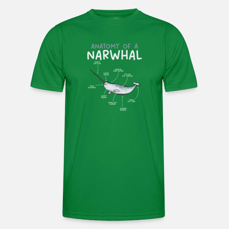 Narwal Einhornwal Männer Funktions-T-Shirt