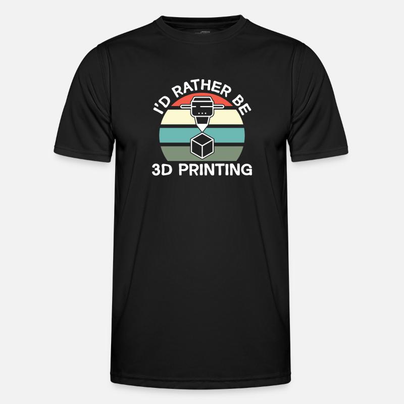 3D Printer 3D Printing - Men's Functional T-Shirt - black