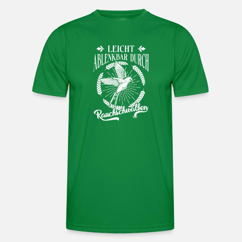 Facilement distrait par les hirondelles rustiques T-shirt sport Homme