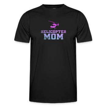 Hélicoptère Parents Drôle Hélicoptère Maman - T-shirt sport Homme - noir - Devant - AI Model Male 178 dark (178cm)