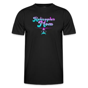 Hélicoptère Parents Drôle Hélicoptère Maman - T-shirt sport Homme - noir - Devant - AI Model Male 178 dark (178cm)