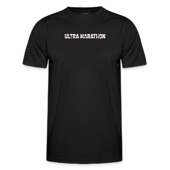 Ultramarathon Ekg Heartbeat - Männer Funktions-T-Shirt - Schwarz - Vorne - AI Model Male 178 dark (178cm)