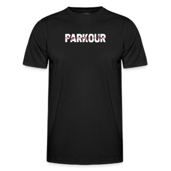 Parkour Ekg Heartbeat - Männer Funktions-T-Shirt - Schwarz - Vorne - AI Model Male 178 dark (178cm)