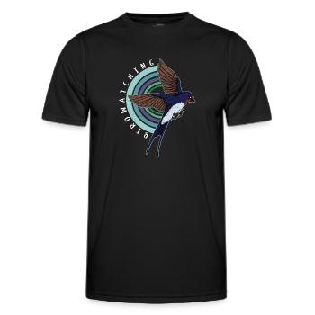 Observation des oiseaux Hirondelle rustique Autriche Oiseau - T-shirt sport Homme - noir - Devant - AI Model Male 178 dark (178cm)