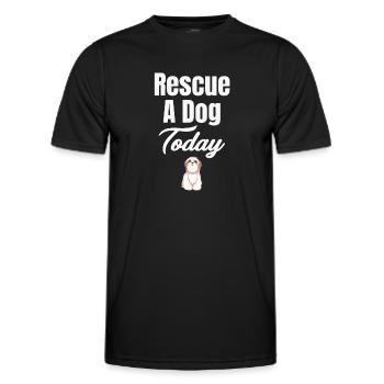Rette Heute Einen Hund Tierarzt Dogaholic Pet - Männer Funktions-T-Shirt - Schwarz - Vorne - AI Model Male 178 dark (178cm)