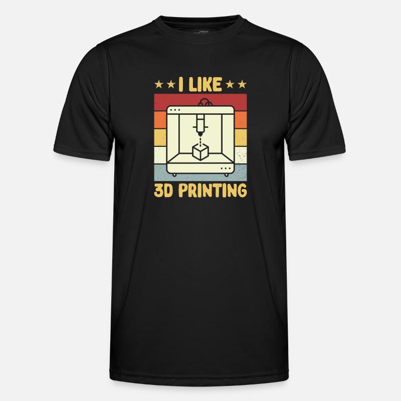 3D Printer 3D Printing - Men's Functional T-Shirt - black