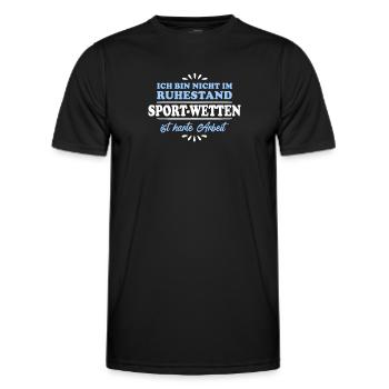 Retirement Pensioner Pensioner Sports Betting - Men's Functional T-Shirt - black - Front - AI Model Male 178 dark (178cm)