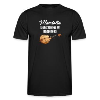 Mandoline Acht Saiten Des Glücks Gitarre - Männer Funktions-T-Shirt - Schwarz - Vorne - AI Model Male 178 dark (178cm)