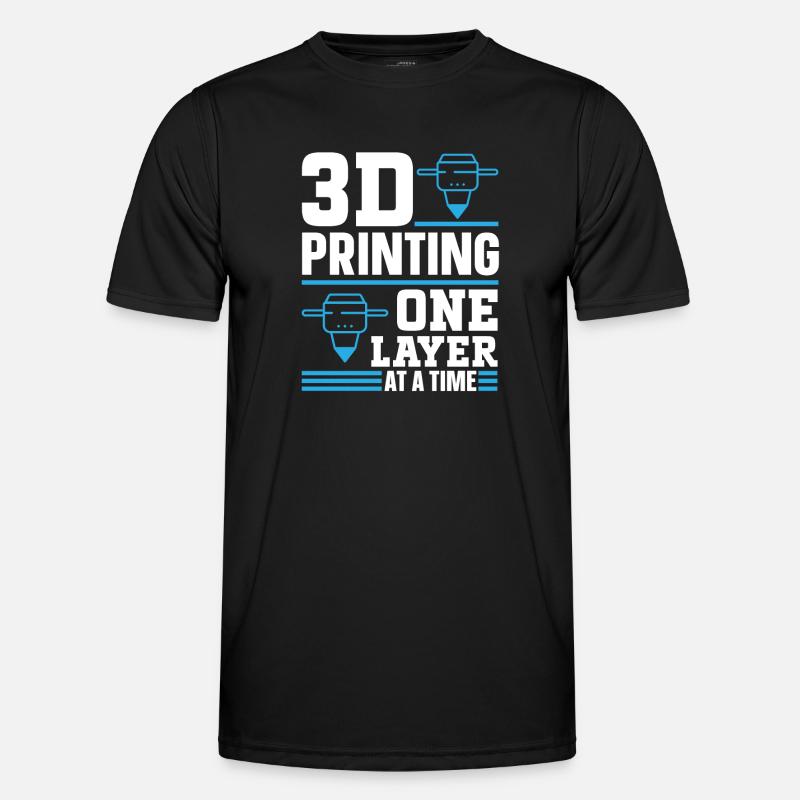 3D Printer 3D Printing - Men's Functional T-Shirt - black
