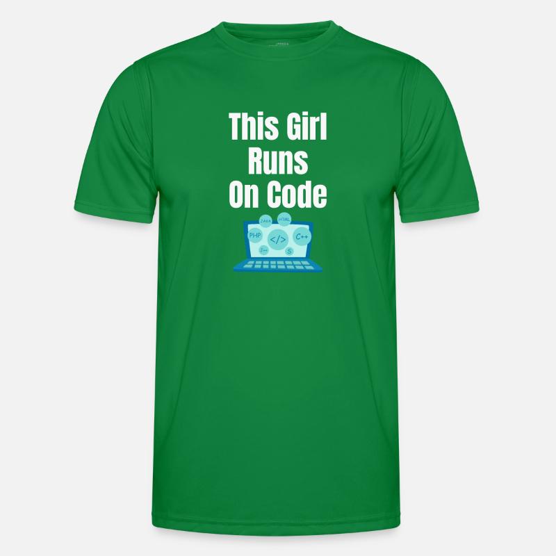 Dieses Mädchen Läuft Auf Codes Programmierer Männer Funktions-T-Shirt