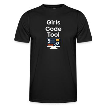Mädchen Programmieren Auch Programmierer - Männer Funktions-T-Shirt - Schwarz - Vorne - AI Model Male 178 dark (178cm)