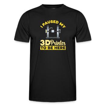 3D Drucker 3D Druck - Männer Funktions-T-Shirt - Schwarz - Vorne - AI Model Male 178 dark (178cm)