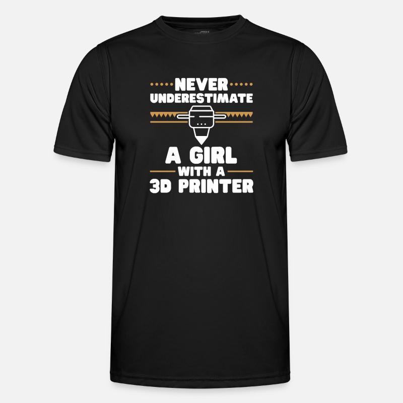 3D Drucker 3D Druck - Männer Funktions-T-Shirt - Schwarz