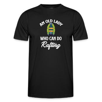 Eine Alte Dame, Die Rafting Kann, Oma, - Männer Funktions-T-Shirt - Schwarz - Vorne - AI Model Male 178 dark (178cm)