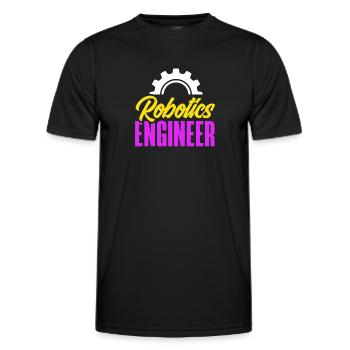 Robotics Robot Programmer - Men's Functional T-Shirt - black - Front - AI Model Male 178 dark (178cm)