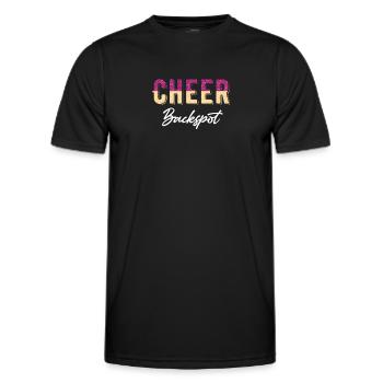 Cheer Backspot Funny Athlete Spotter Dancing - Men's Functional T-Shirt - black - Front - AI Model Male 178 dark (178cm)