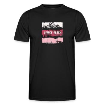 Venice Beach Californie Souvenir de vacances - T-shirt sport Homme - noir - Devant - AI Model Male 178 dark (178cm)