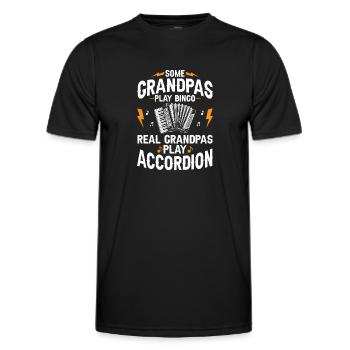 Einige Opas spielen Bingo Echte Opas spielen Akkord - Männer Funktions-T-Shirt - Schwarz - Vorne - AI Model Male 178 dark (178cm)