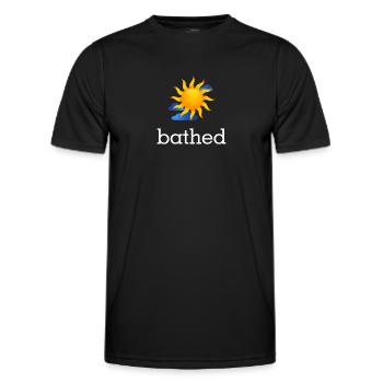 Bathed sunbathing lover summertime - Men's Functional T-Shirt - black - Front - AI Model Male 178 dark (178cm)