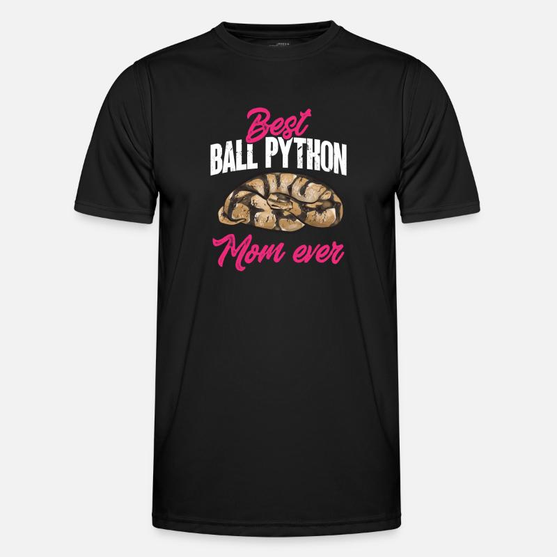 Ball Python Snake King Python - Men's Functional T-Shirt - black
