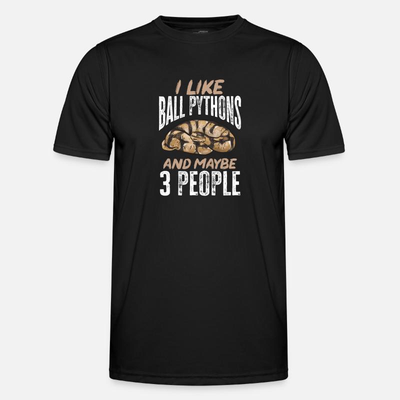 Ball Python Schlange Königspython - Männer Funktions-T-Shirt - Schwarz