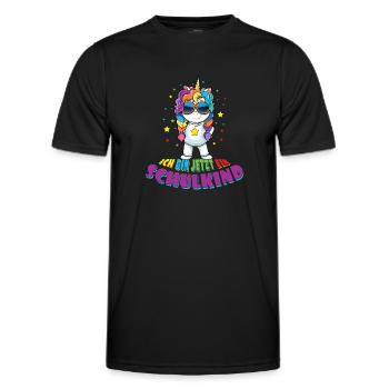 I'm a school kid unicorn now - Men's Functional T-Shirt - black - Front - AI Model Male 178 dark (178cm)