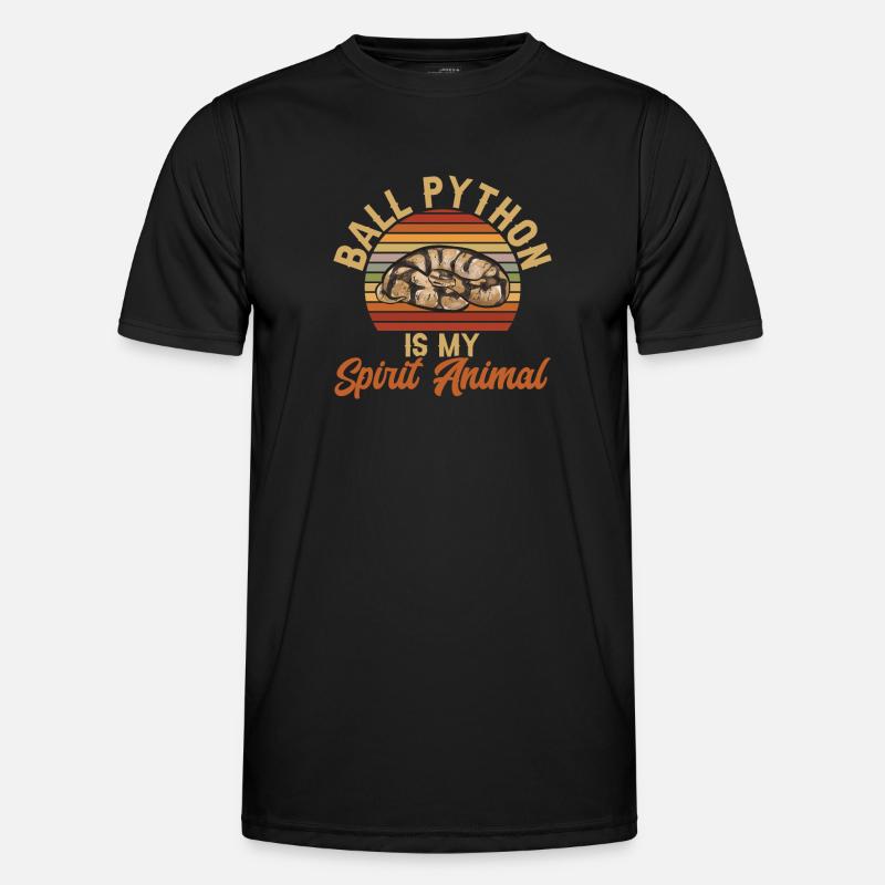 Ball Python Schlange Königspython - Männer Funktions-T-Shirt - Schwarz