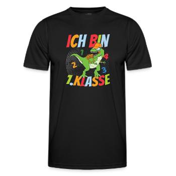 I am a 1st grade dinosaur - Men's Functional T-Shirt - black - Front - AI Model Male 178 dark (178cm)