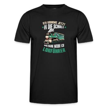 I'm going to school now and then I'm going to - Men's Functional T-Shirt - black - Front - AI Model Male 178 dark (178cm)