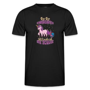 Bye Bye Kindergarten Enrollment Now I'm Rocking - Men's Functional T-Shirt - black - Front - AI Model Male 178 dark (178cm)
