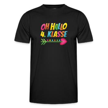 Oh Hello 4th Grade School - Men's Functional T-Shirt - black - Front - AI Model Male 178 dark (178cm)
