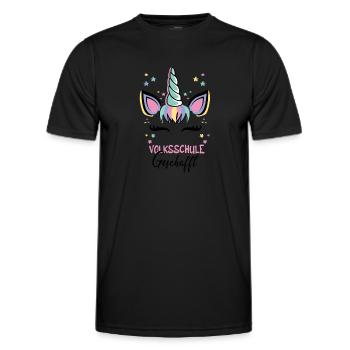 Elementary School Managed Unicorn Magic School - Men's Functional T-Shirt - black - Front - AI Model Male 178 dark (178cm)