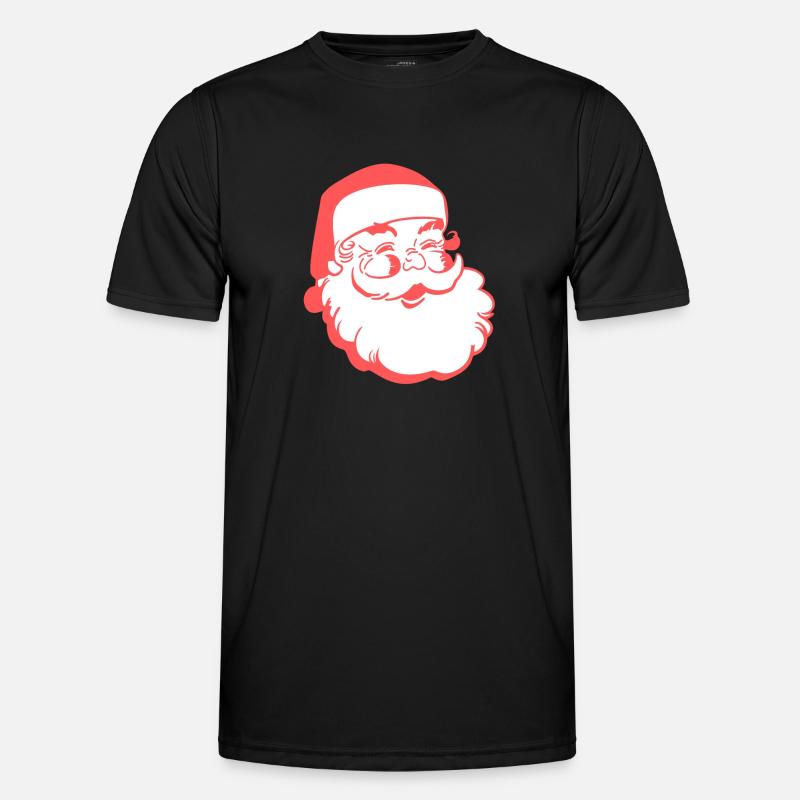 Frohe Weihnachten mit dem Weihnachtsmann - Männer Funktions-T-Shirt - Schwarz