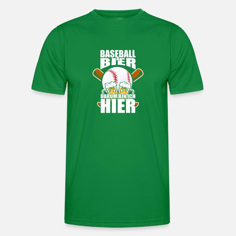 Funny saying: baseball beer, that's why I'm here Men's Functional T-Shirt