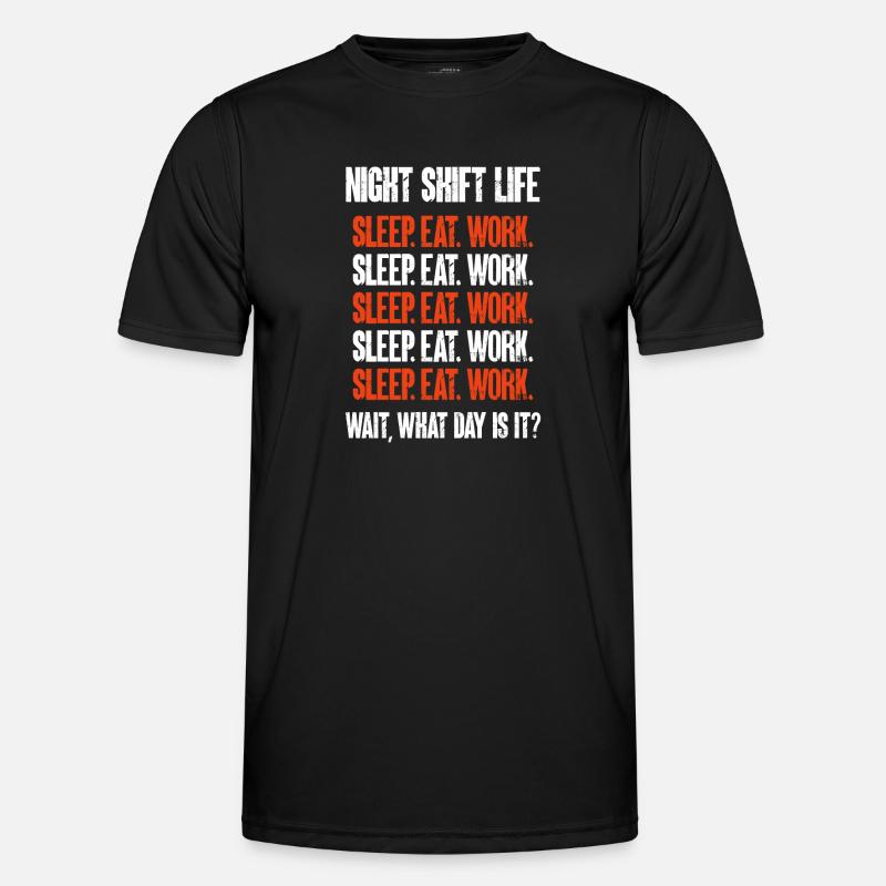 Nachtschicht Krankenschwester - Männer Funktions-T-Shirt - Schwarz