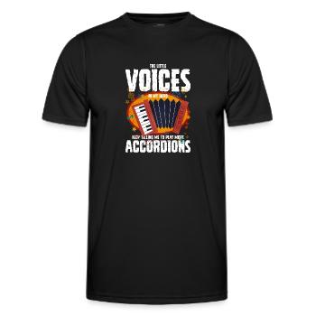 Accordéon Polka Musique Cadeau - T-shirt sport Homme - noir - Devant - AI Model Male 178 dark (178cm)