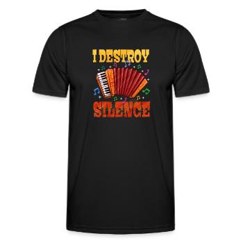 Akkordeon Polka Musik Geschenk - Männer Funktions-T-Shirt - Schwarz - Vorne - AI Model Male 178 dark (178cm)