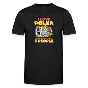 Accordéon Polka musique cadeau - T-shirt sport Homme - noir - Devant - AI Model Male 178 dark (178cm)
