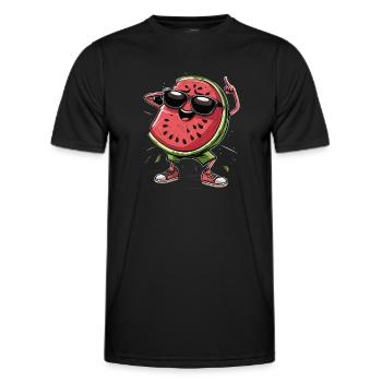 Wassermelone - Männer Funktions-T-Shirt - Schwarz - Vorne - AI Model Male 178 dark (178cm)